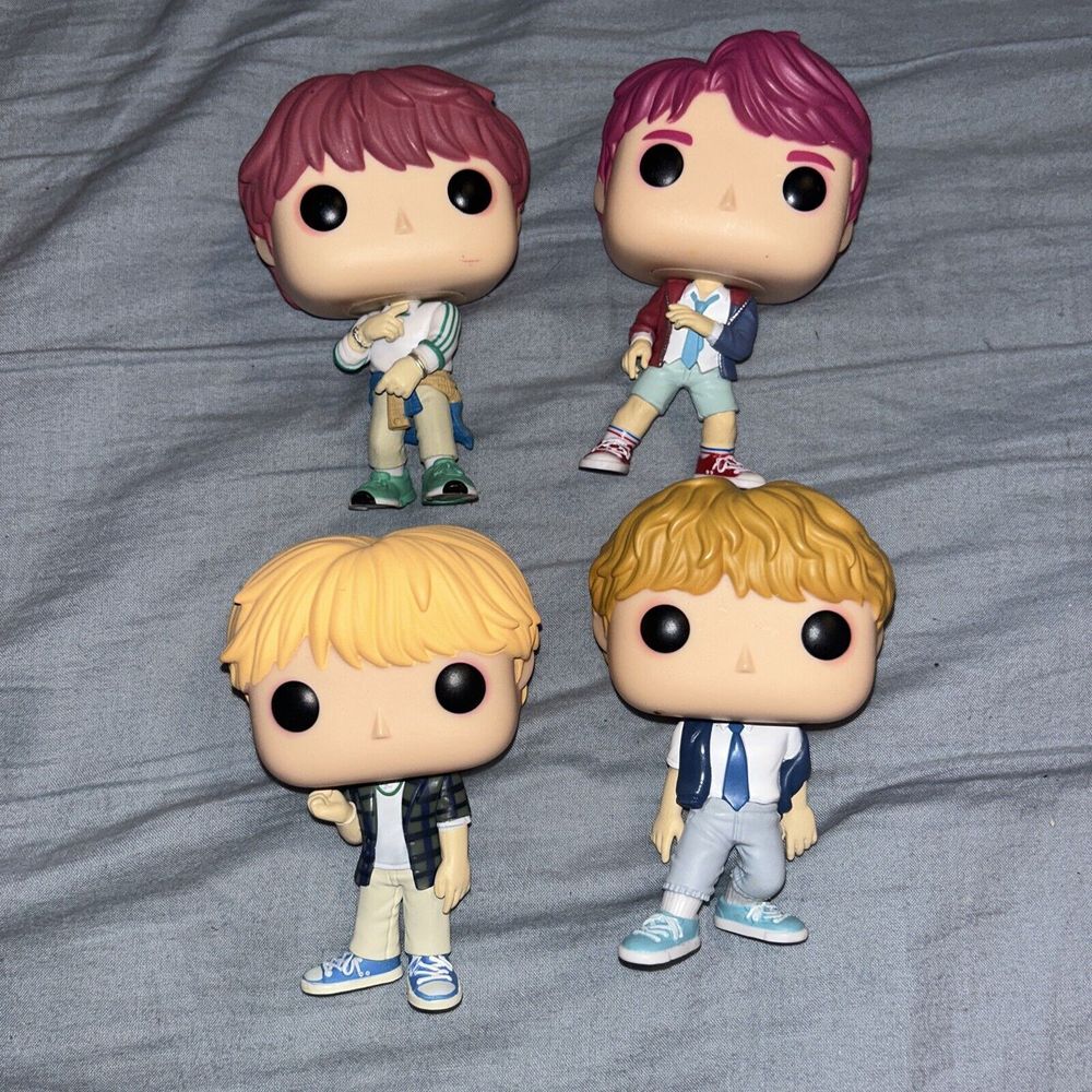 Funko Pop BTS Kpop Lot Jung Kook, Suga, Jimin, Jin Figures B1‎